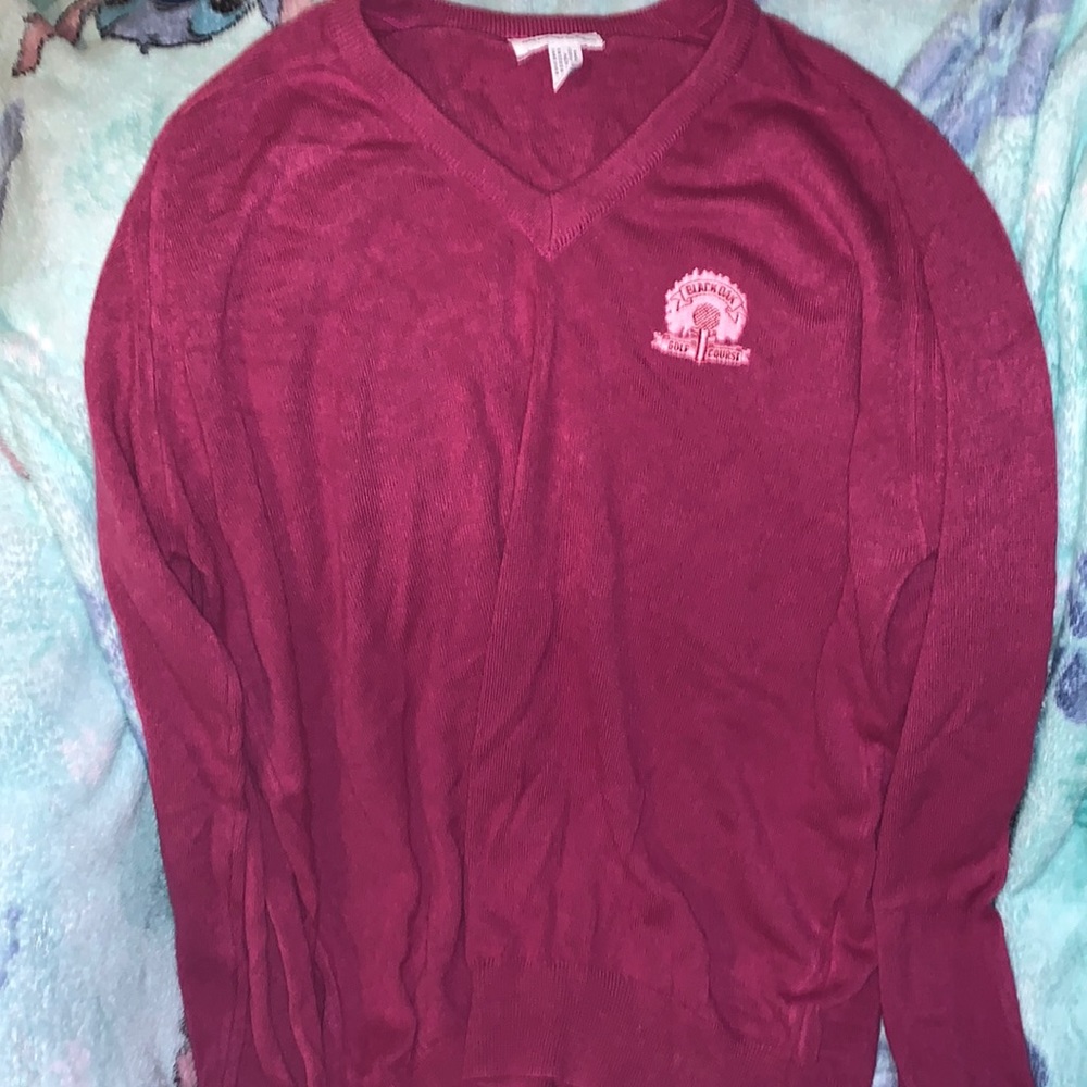 Dache made in USA 100% Drlon Acrylic black oaks golf course sweater